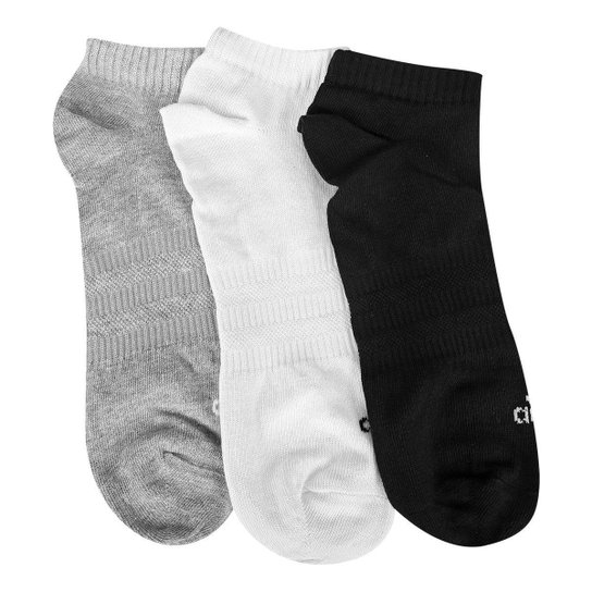 Kit Meia Adidas Cano Baixo Sportswear c/ 3 Pares