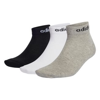 Kit Meia Adidas Cano Médio Com 3 Pares