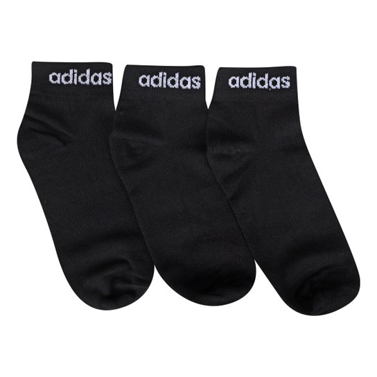 Kit Meia Adidas Cano Médio Com 3 Pares