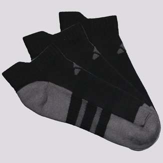 Kit Meia Adidas ESS Cano Baixo 3 Pares Preta
