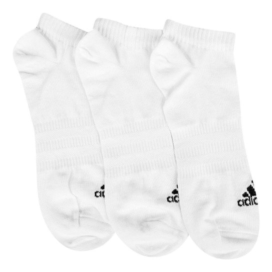 Kit Meia Adidas Sportswear Invisível com 3 Pares