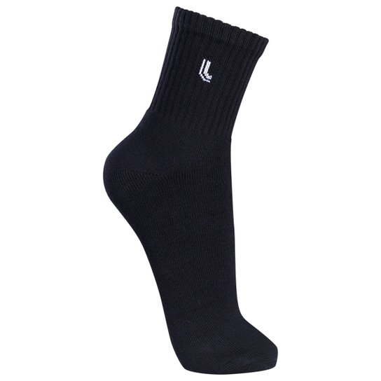 Kit Meia Cano Médio Atoalhada Lupo Masculina 3 Pares