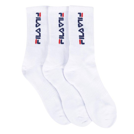 Kit Meia Fila Cano Alto Double Com 3 Pares