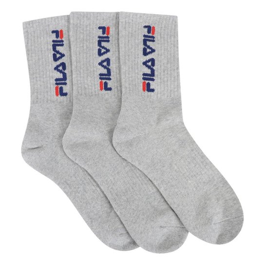 Kit Meia Fila Cano Alto Double Com 3 Pares