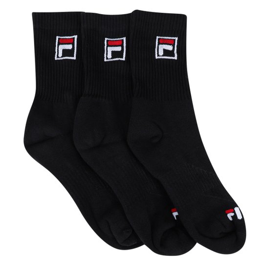 Kit Meia Fila Cano Médio Fbox Br 3 Pares