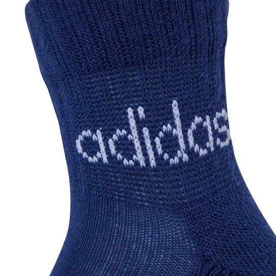 Kit Meia Infantil Adidas Cano Médio Com 5 Pares