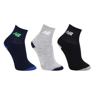 Kit Meia Infantil New Balance Cano Médio Atoalhada - 3 Pares