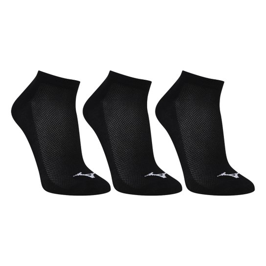 Kit Meia Mizuno Cano Curto Basic Sc 3 Pares