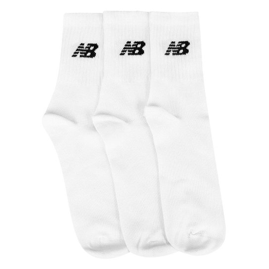 Kit Meia New Balance Cano Alto Logo 3 Pares