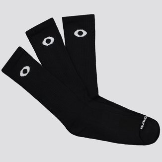 Kit Meia Oakley Essential Crew 3 Pares Preta
