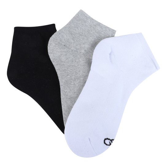 Kit Meia Olympikus Cano Curto C/ 3 Pares Feminino