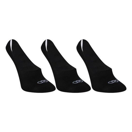 Kit Meia Olympikus Tri Ultra Invisível c/ 3 Pares