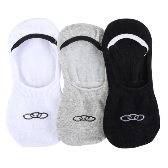 Kit Meia Olympikus Tri Ultra Invisível c/ 3 Pares