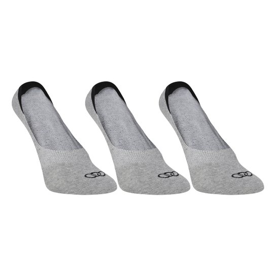 Kit Meia Olympikus Tri Ultra Invisível c/ 3 Pares