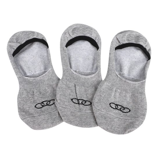 Kit Meia Olympikus Tri Ultra Invisível c/ 3 Pares