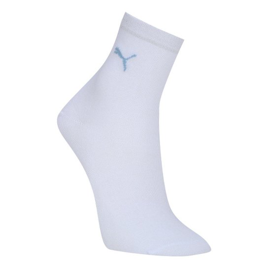 Kit Meia Puma Cano Médio Esportiva 2 Pares Feminino