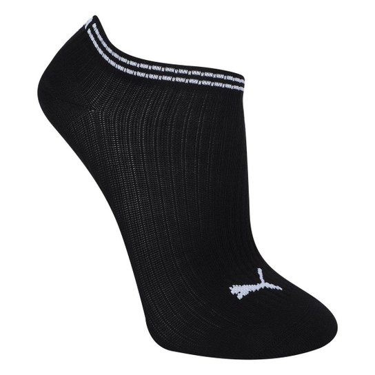 Kit Meia Sapatilha Puma Esportiva C/ 2 Pares Feminina