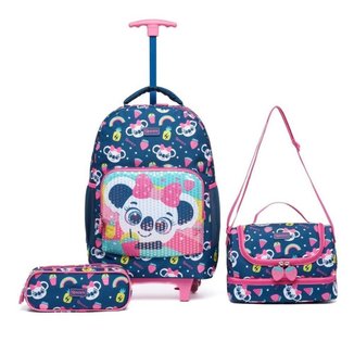 Kit Mochila Escolar Spector Menina Reforçada Coala Infantil Lancheira Estojo