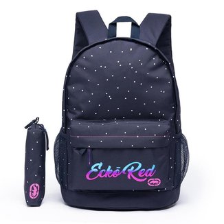 Kit Mochila + Estojo Masculina Ecko Reforçada Casual Escola Faculdade