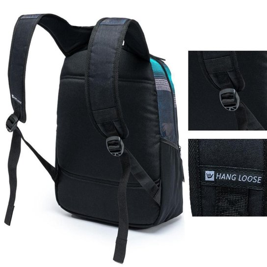 Kit Mochila + Estojo Masculina Hang Loose Notebook Trabalho Faculdade 18 Litros