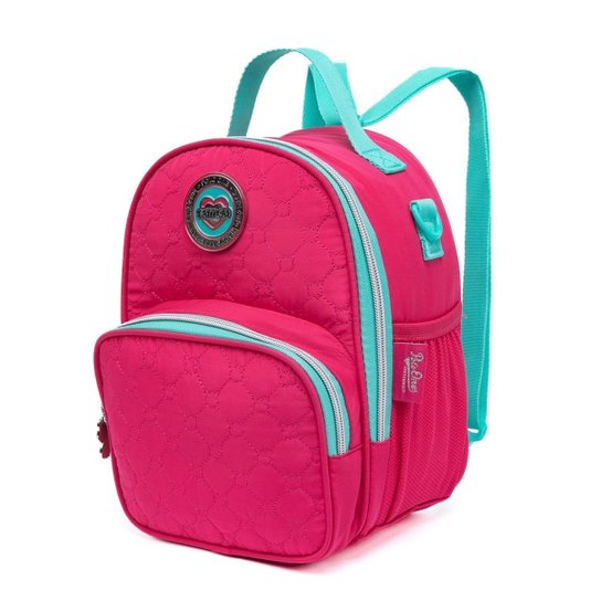 Kit Mochila Rodinha Feminina Juvenil Escolar Estojo Lancheira Térmica 36 Litros