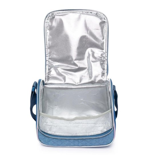 Kit Mochila Rodinha Feminina Juvenil Lancheira Térmica Estojo Organizador 30 Litros