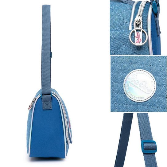 Kit Mochila Rodinha Feminina Juvenil Lancheira Térmica Estojo Organizador 30 Litros