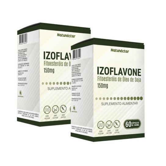 Kit Natunectar  Izoflavone Fitoesteróis de Soja Suplemento Alimentar  150mg – 2 unid (120 cápsulas)