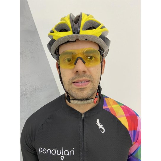 Kit Óculos Ciclismo Esportivo Bike Espelhado Uv400 + Noturno