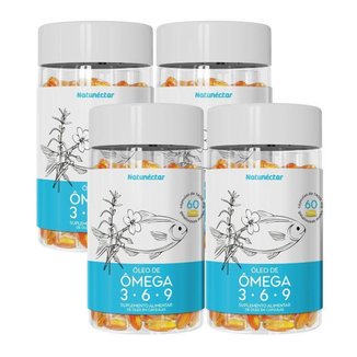 Kit Óleo De Ômega 3-6-9 Natunectar - 4 Unid (240 Cápsulas)