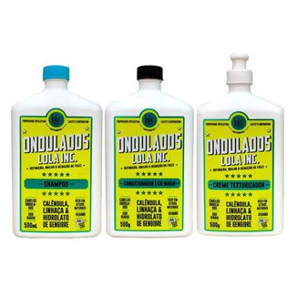 Kit Ondulados Lola Cosmetics Shampoo + Condicionador + Creme de Pentear