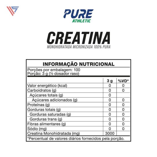 Kit Pré Treino Posseidon Tangerina + Creatina Pura 300g Pure Athletic