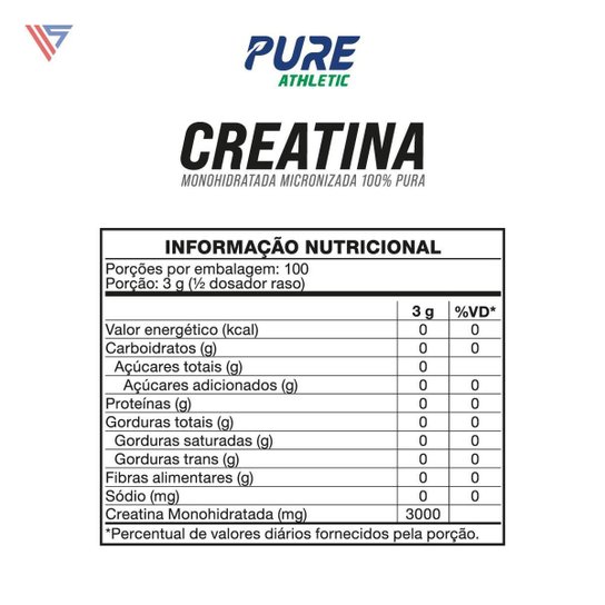 Kit Pré Treino Posseidon Tangerina + Creatina Pura 300g Pure Athletic