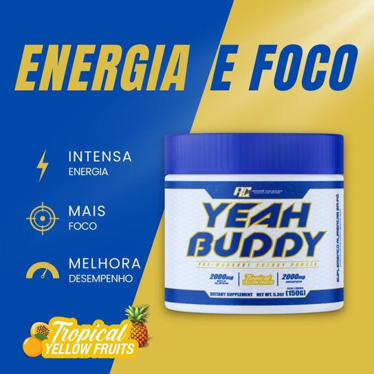 Kit Pré Treino Yeah Buddy 350g+ Creatina 525g Ronnie Coleman