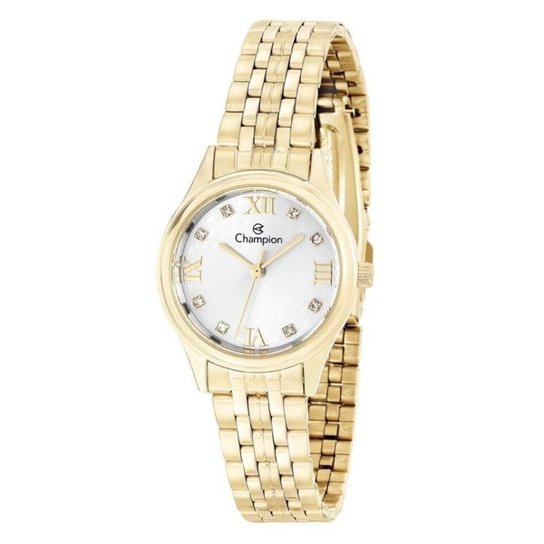 Kit Relógio Champion Feminino CH24900W Colar + Brincos