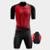 Kit Roupa de Ciclismo Conjunto Camisa e Bermuda Masculina Acolchoada - Vermelho
