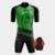 Kit Roupa de Ciclismo Conjunto Camisa e Bermuda Masculina Acolchoada - Verde