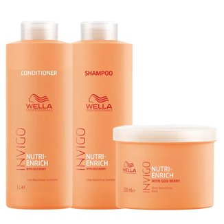 Kit Shampoo + Condicionador + Máscara Wella Professionals Invigo Nutri-Enrich