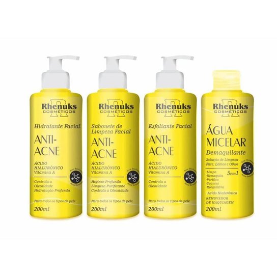 Kit Skin Care Tratamento Facial Anti Acne Rhenuks
