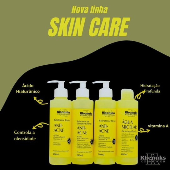Kit Skin Care Tratamento Facial Anti Acne Rhenuks