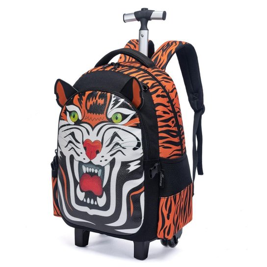 Kit Swissport Mochila De Rodinhas Tubarão Escolar Lancheira Estojo Espaçosa