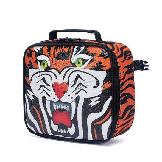 Kit Swissport Mochila De Rodinhas Tubarão Escolar Lancheira Estojo Espaçosa