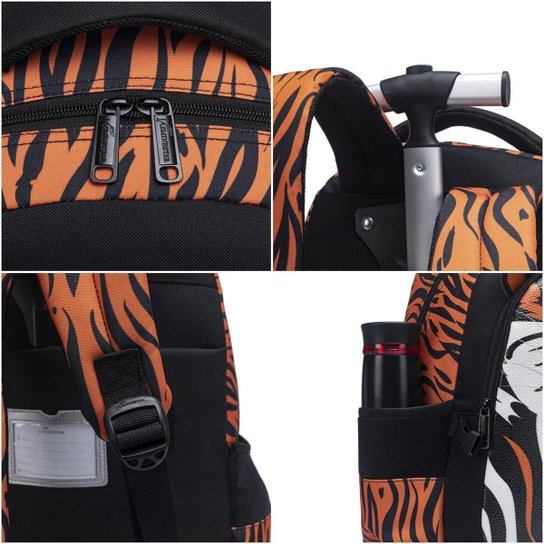 Kit Swissport Mochila De Rodinhas Tubarão Escolar Lancheira Estojo Espaçosa