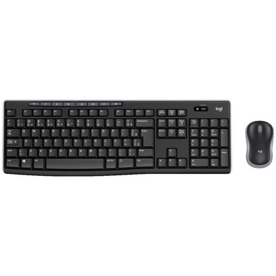 Kit Teclado e Mouse Logitech MK270 Preto Sem Fio ABNT2
