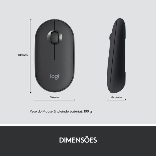 Kit Teclado e Mouse Logitech MK470 Slim Sem Fio Preto US