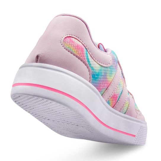 Kit Tênis Infantil Menina Com Bolsa Feminino Calce Fácil Gatatuya