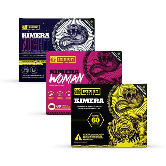 Kit Termogênico - Kimera Thermo + Kimera Woman + Kimera Night - Iridium Labs