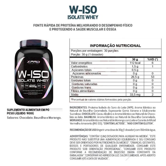 Kit Termogênico Lipo 6 Black - Nutrex + Whey Protein Isolado W-Iso 900g - XPRO Nutrition
