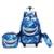 Kit Tubarão Mochila Lancheira Estojo Reforçado Escolar Moderno - Azul