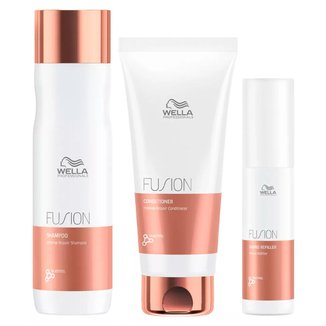 Kit Wella Professionals Fusion Shampoo + Condicionador + Tratamento